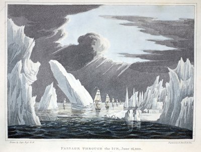Passage through the Ice, 16th June 1818, illustration from 